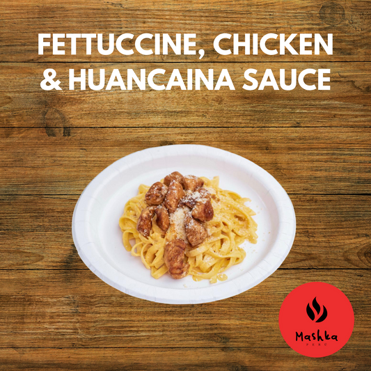 Fettuccine, Chicken and Huancaina sauce